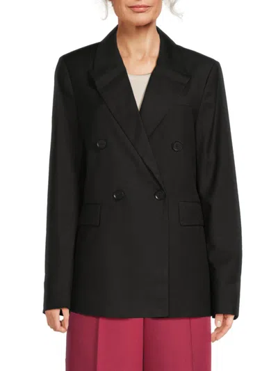 Third Form Women's Double Breasted Wool Blend Blazer In Black