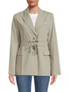 Third Form Women's Protocol Drawstring Waist Blazer In Beige