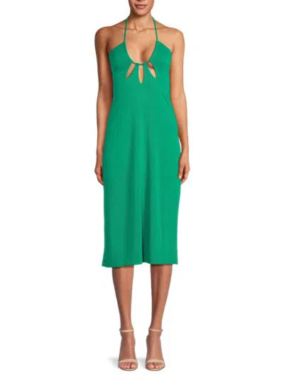 Third Form Women's Rip Tide Cut Out Knee Dress In Emerald