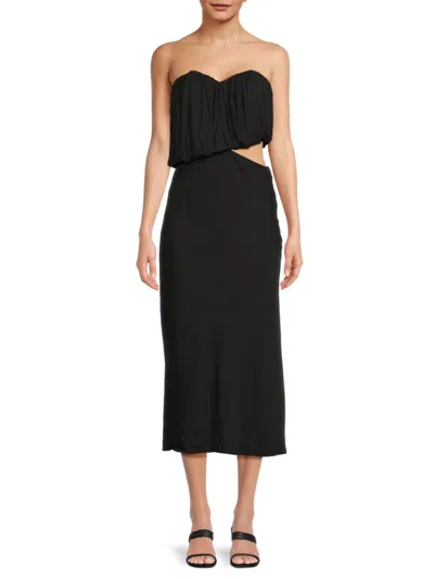 Third Form Women's Sweetheart Cutout Midi Dress In Midnight