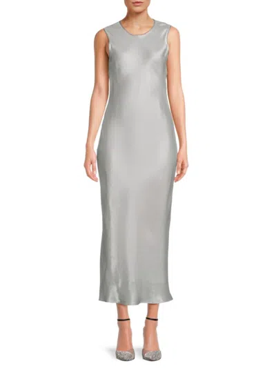 Third Form Women's Untamed Bias Metallic Midi Dress In Silver