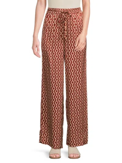 Third Form Women's Voyage Print Relaxed Fit Pants In Brown Multi
