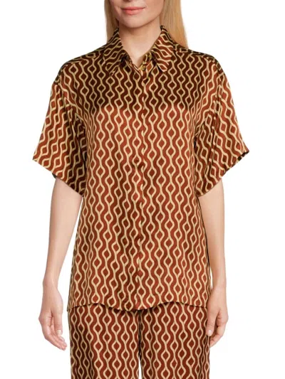Third Form Women's Voyage Printed Shirt In Brown