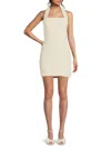 Third Form Women's Waffle Knit Halter Mini Dress In Cream