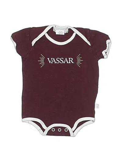 Pre-owned Third Street Babies' Short Sleeve Onesie In Burgundy