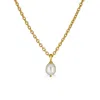 Third Tone Women's Pearl Pendant Necklace In Gold