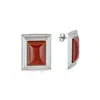 Third Tone Women's Silver / Red Scarlett Earrings In Silver