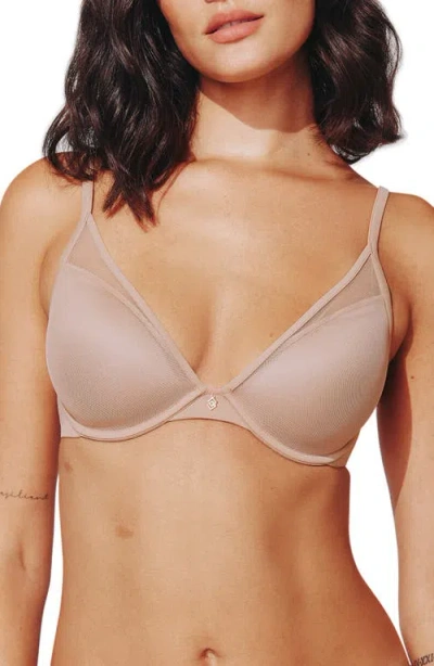 Thirdlove 24/7 Classic Uplift Underwire Plunge Bra In Pink