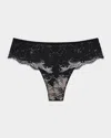 Thirdlove All Day Lace Scalloped Thong In Black