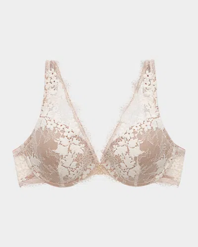 Thirdlove All Day Lace Uplift Plunge Bra In Sea Salt