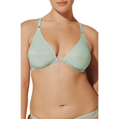 Thirdlove Bare Underwire Front Clasp Mesh Spacer Bra In Green