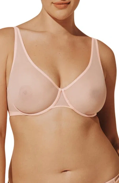 Thirdlove Bare Underwire Mesh Bra In Pink