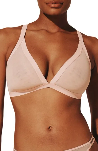 Thirdlove Bare Wireless Mesh Spacer Bra In Pink