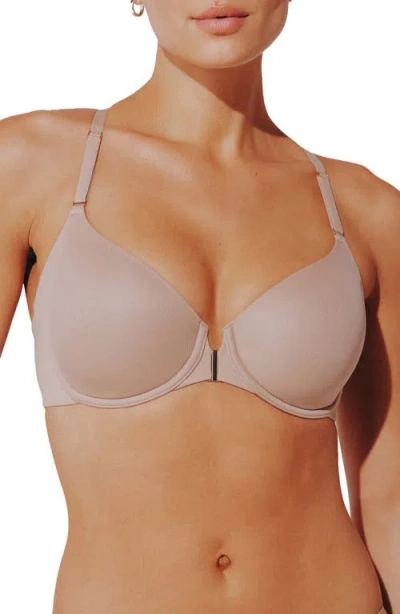 Thirdlove Comfortstretch Underwire Front Close Racerback Bra In Neutral