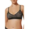 Thirdlove Feather Lace Triangle Bralette In Black