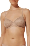 Thirdlove Feather Lace Underwire Demi Bra In Brown