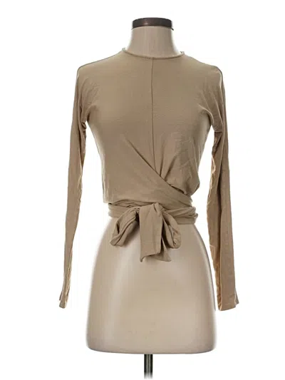 Pre-owned Thirdlove Long Sleeve Top Tan Turtleneck Tops In Brown