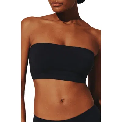 Thirdlove Seamless Cloud Cotton Wireless Bandeau Bra In Black