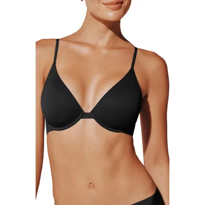 Thirdlove Zero Edge Plunge Underwire Bra In Black