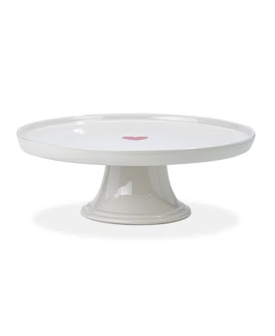 Thirstystone Round Cake Pedestal With Heart In White