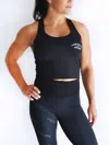 Thirteen Fit Apparel Basic Performance Crop Top In Black In Black