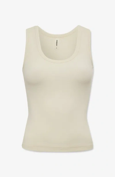 Thirty Years Demi Ribbed Tank In Yellow