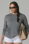 Thirty Years Modal Long Sleeve Tee In Gray