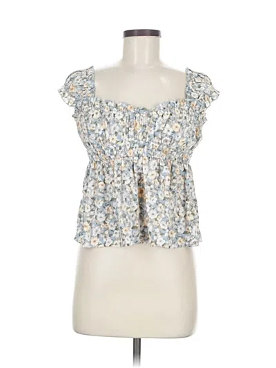 Pre-owned Thirty/thirty Sleeveless Blouse In Blue