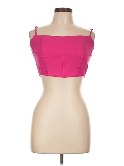 Pre-owned Thirty/thirty Sleeveless Top Pink Strapless Neckline Tops