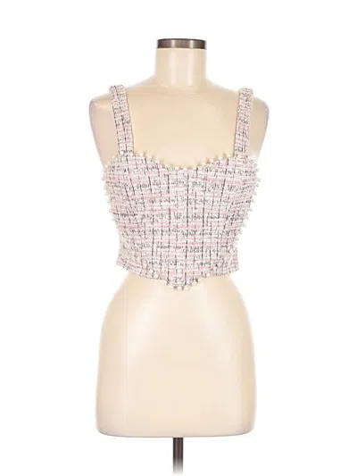 Pre-owned Thirty/thirty Tank Top Pink Strapless Neckline Tops