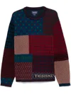 This Is Never That Block Knit Sweater In Red