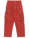 This Is Never That Crazy Multi-zip Cargo Trousers In Red