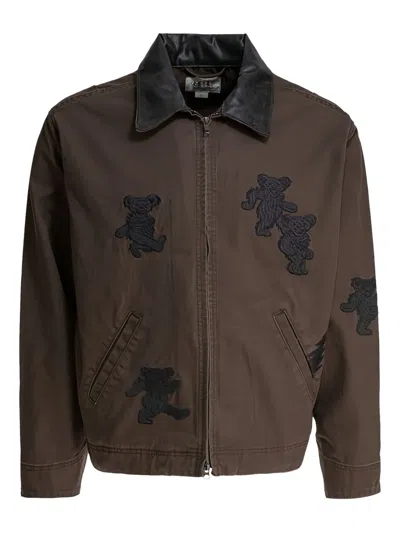 This Is Never That Dancing-bear Cotton Jacket In Brown