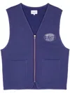This Is Never That Half-zip Cotton Tank Top In Purple