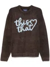 This Is Never That Heart Logo Sweater In Brown