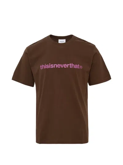 This Is Never That Logo-detail T-shirt In Brown