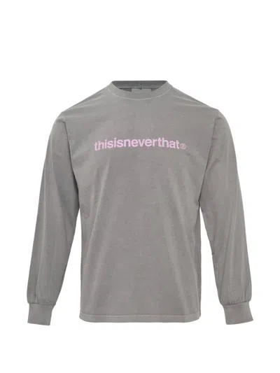 This Is Never That Logo Detail T-shirt In Gray