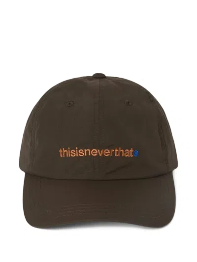 This Is Never That Logo-embroidered Baseball Cap In Brown