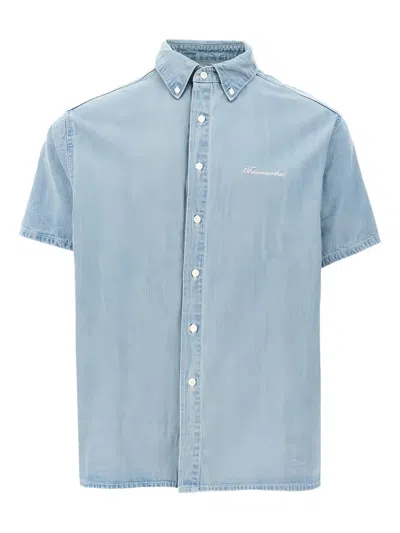 This Is Never That Logo-embroidered Denim Shirt