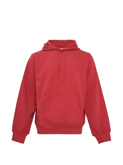 This Is Never That Logo-patch Drawstring Hoodie In Red