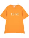 This Is Never That Logo Print Cotton Shirt In Orange
