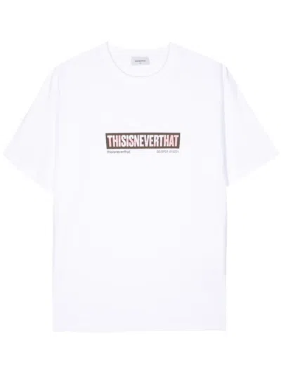 This Is Never That Logo-print Cotton Shirt In White