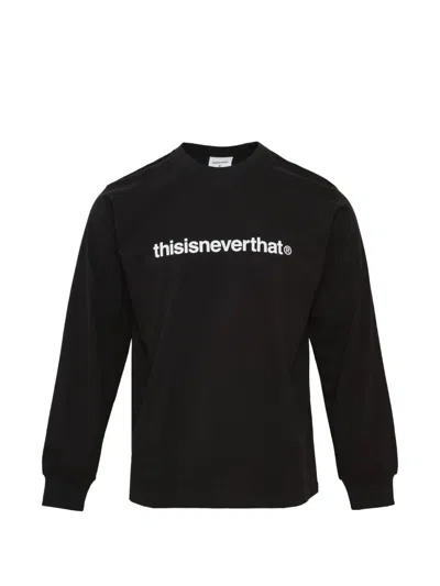This Is Never That Logo-print Long-sleeved T-shirt In Black
