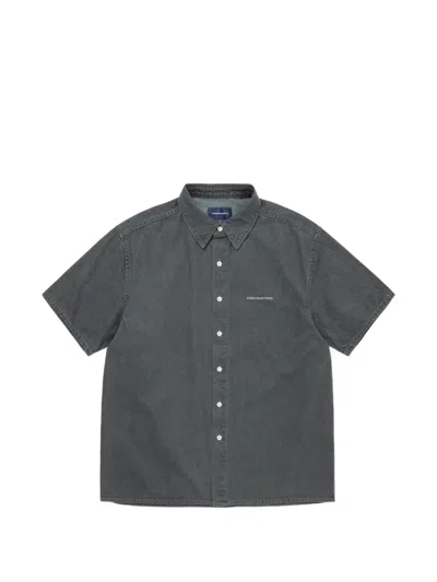 This Is Never That Logo-print Short-sleeve Shirt In Gray