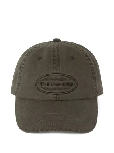 This Is Never That Oval-logo Baseball Cap Hat In Gray
