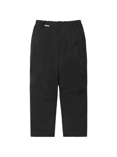 This Is Never That Ripstop Logo-patch Trousers In Black
