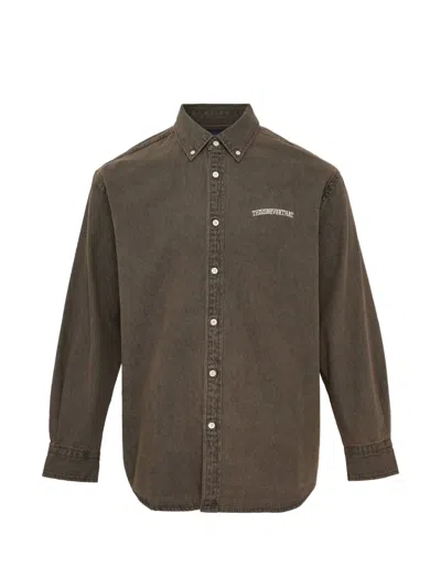 This Is Never That Washed Denim Shirt In Brown