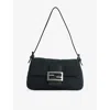 This Old Thing London Womens Black Pre-loved Fendi Zucca Canvas Shoulder Bag In Black