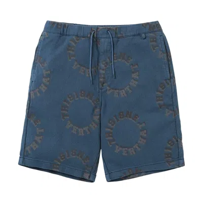 Pre-owned Thisisneverthat 2tone Logo Jacquard Short 'blue' | Men's Size L