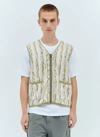 Thisisneverthat 3d Cable Waistcoat In Green